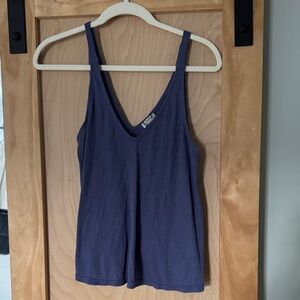 Women's Free People Blue V-Neck Tank Top